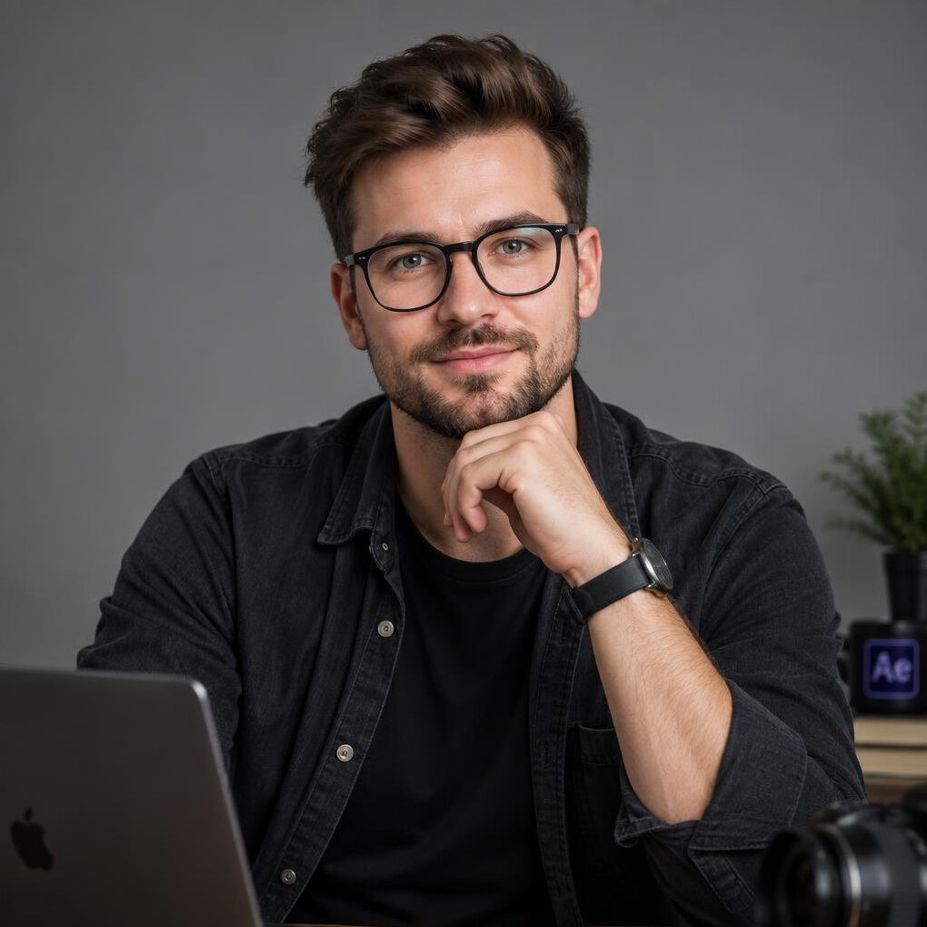 Portrait of a Polish male editing and motion graphics mentor